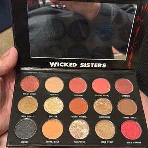 Vibrant Red and Orange Eyeshadow Palette
